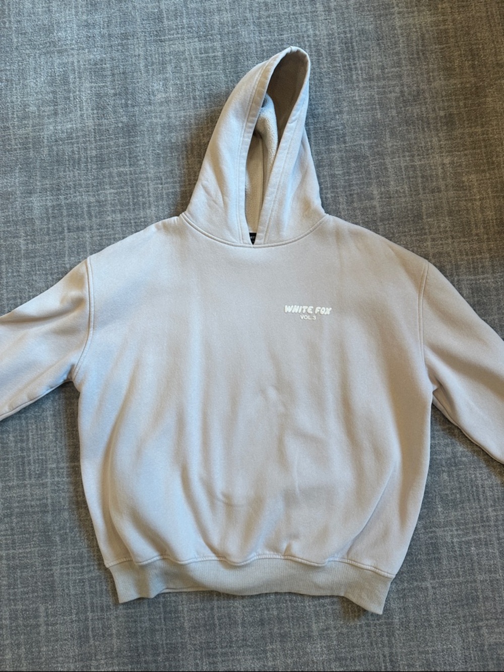 White Fox Boutique Taupe Hoodie with Subtle Logo